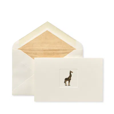 Smythson Giraffe Icon Notelets In White