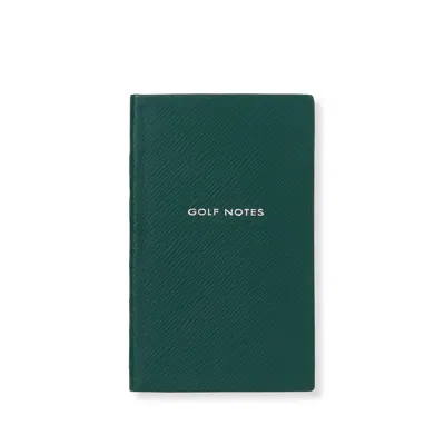 Smythson Golf Notes Panama Notebook In Forest