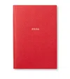 Smythson Grained Lambskin Chelsea Diary In Red