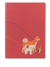 Smythson Graphic Leather Notebook In Red