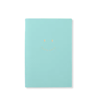 Smythson Happiness Chelsea Notebook In Panama In Blue