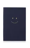Smythson Happiness Leather Notebook In Blue
