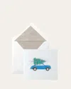 Smythson Holiday Car Cards, Set Of 10 In White