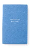 Smythson Inspirations And Ideas Panama Leather Notebook In Blue