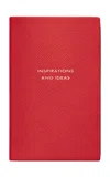 Smythson Inspirations And Ideas Panama Leather Notebook In Red