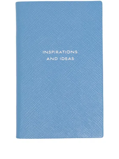 Smythson Inspirations And Ideas Panama Notebook In Blue