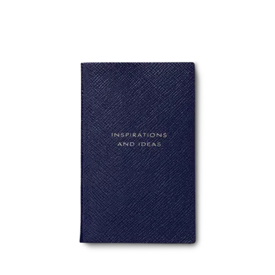 Smythson Inspirations And Ideas Panama Notebook In Blue
