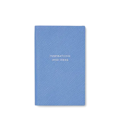 Smythson Inspirations And Ideas Panama Notebook In Nile Blue