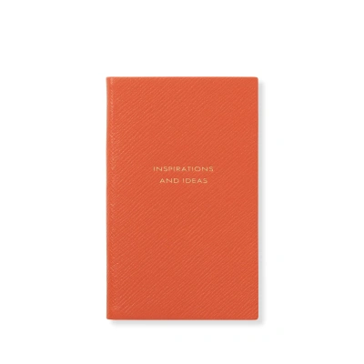 Smythson Inspirations And Ideas Panama Notebook In Orange