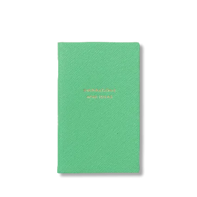 Smythson Inspirations And Ideas Panama Notebook In Shamrock