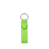 Smythson Keyring With Leather Strap In Panama In Apple Green