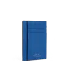 Smythson Large Flat Card Holder In Panama In Cerulean