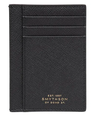 Smythson Large Flat Cardholder In Blue