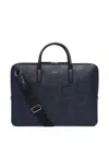 Smythson Large Panama Briefcase In Blue