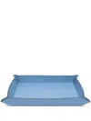 Smythson Large Rectangular Leather Tray In Blue