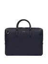 Smythson Large Textured-leather Briefcase In Blue