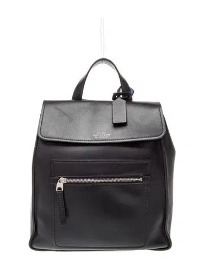 Pre-owned Smythson Leather Backpack In Black