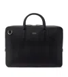 Smythson Leather Briefcase In Black