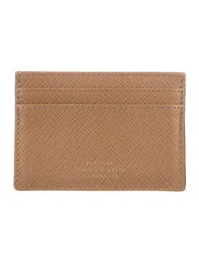 Pre-owned Smythson Leather Card Holder In Neutral