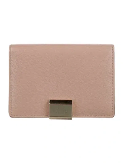 Pre-owned Smythson Leather Card Holder In Neutrals
