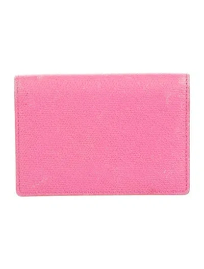 Pre-owned Smythson Leather Card Holder In Pink