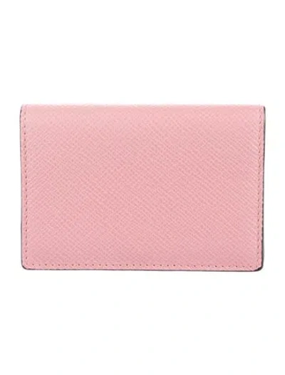 Pre-owned Smythson Leather Card Holder In Pink