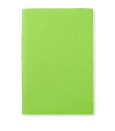 Smythson Leather Chelsea Happiness Notebook In Green