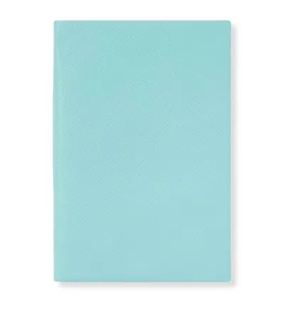 Smythson Leather Chelsea Notebook In Blue