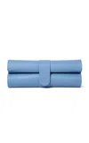 Smythson Leather Roll-up Chess Set In Blue