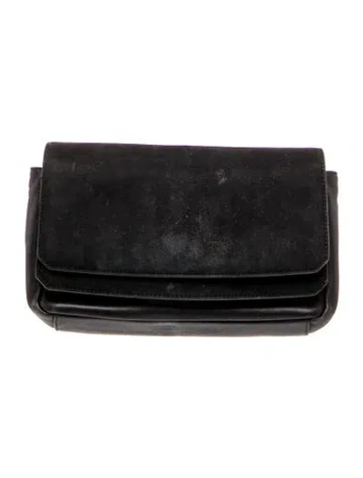 Pre-owned Smythson Leather Clutch In Black