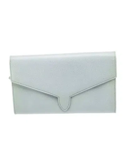 Pre-owned Smythson Leather Clutch In Blue