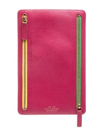 Pre-owned Smythson Leather Clutch In Pink