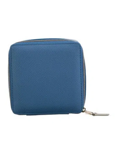 Pre-owned Smythson Leather Cosmetic Bag In Blue