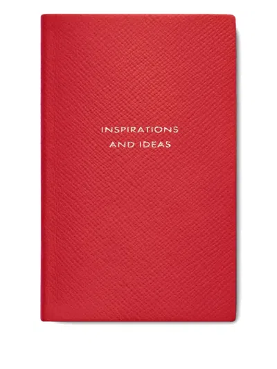 Smythson Leather-cover Notebook In Red