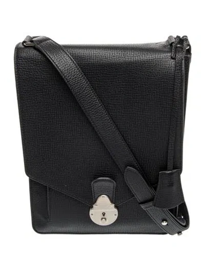 Pre-owned Smythson Leather Crossbody Bag In Black
