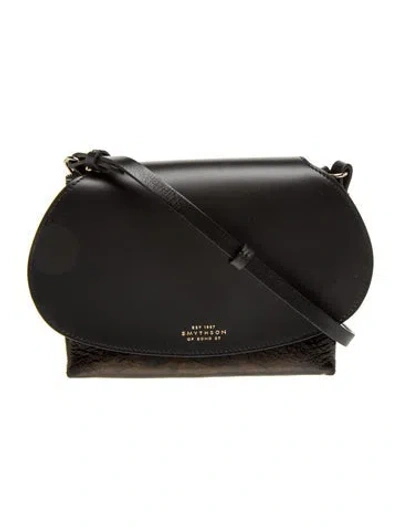 Pre-owned Smythson Leather Crossbody Bag In Black