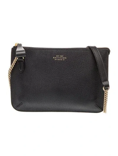 Pre-owned Smythson Leather Crossbody Bag In Black
