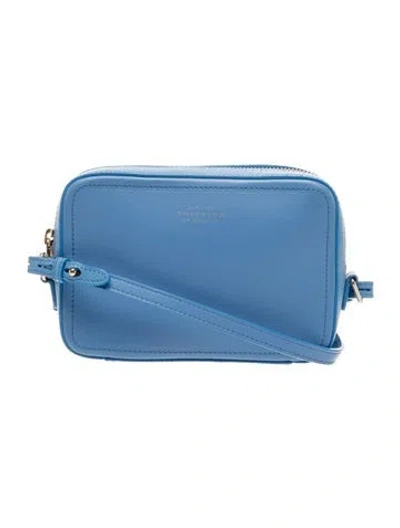 Pre-owned Smythson Leather Crossbody Bag In Blue