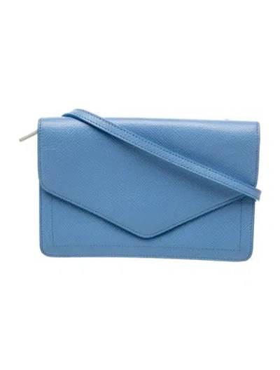 Pre-owned Smythson Leather Crossbody Bag In Blue
