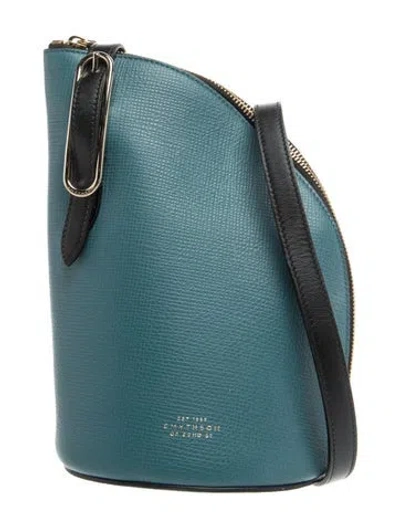Pre-owned Smythson Leather Crossbody Bag In Blue