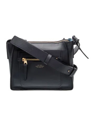 Pre-owned Smythson Leather Crossbody Bag In Blue