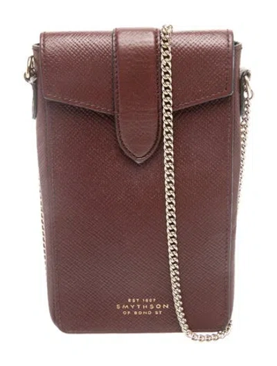 Pre-owned Smythson Leather Crossbody Bag In Brown
