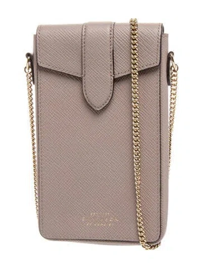Pre-owned Smythson Leather Crossbody Bag In Neutrals