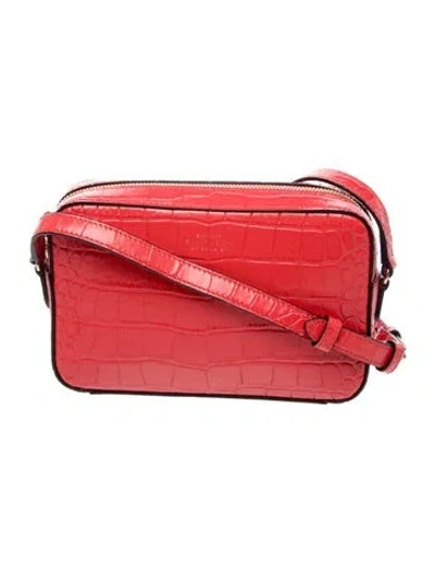 Pre-owned Smythson Leather Crossbody Bag In Pink