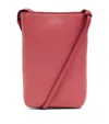 Smythson Leather Day Pouch In Pink