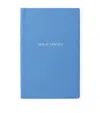Smythson Leather Golf Notes Panama Notebook In Blue