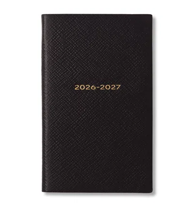 Smythson Leather Mara A6 2026 Mid-year Diary In Black