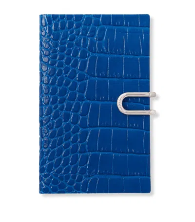 Smythson Leather Mara A6 2026 Mid-year Diary In Blue