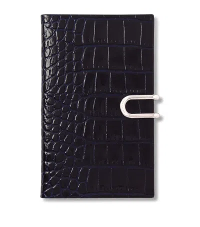 Smythson Leather Mara A6 2026 Mid-year Diary In Navy