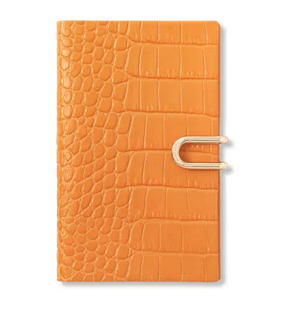 Smythson Leather Mara A6 2026 Mid-year Diary In Orange